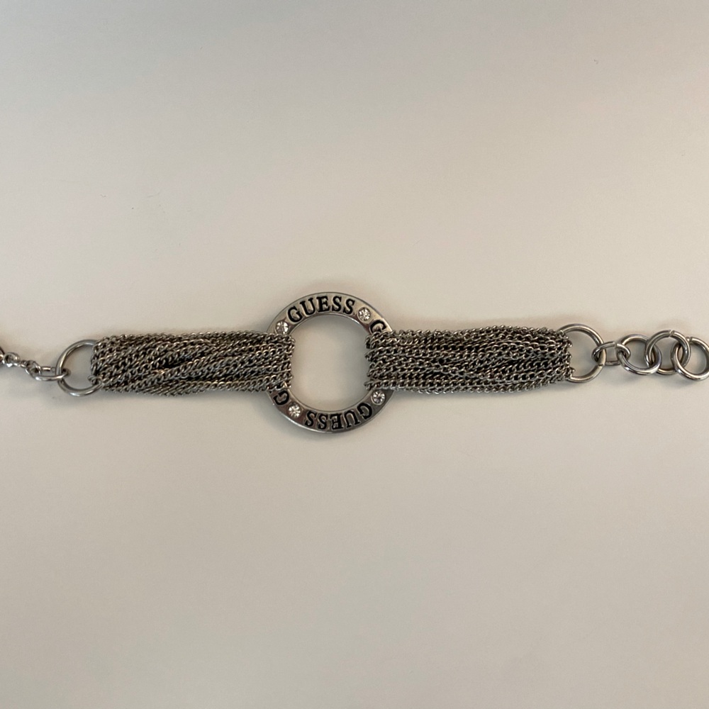 GUESS Chain Bracelet, Silver, Rhinestone - Picture 2 of 7